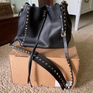 Valentino Rockstud Crossbody Bucket Bag